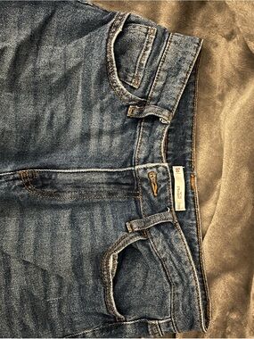 Straight Leg Blue Denim Jeans